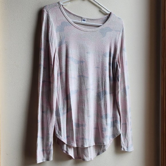 Old Navy Pink/Gray Camo Scoop Neck Jersey Size Small - Picture 4 of 14